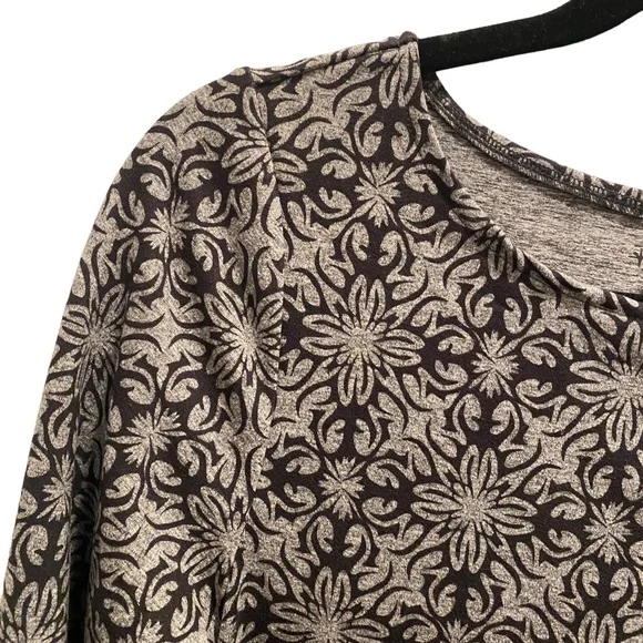 Soybu Classic Black Grey Geometric Floral Dress Medium - Picture 3 of 11